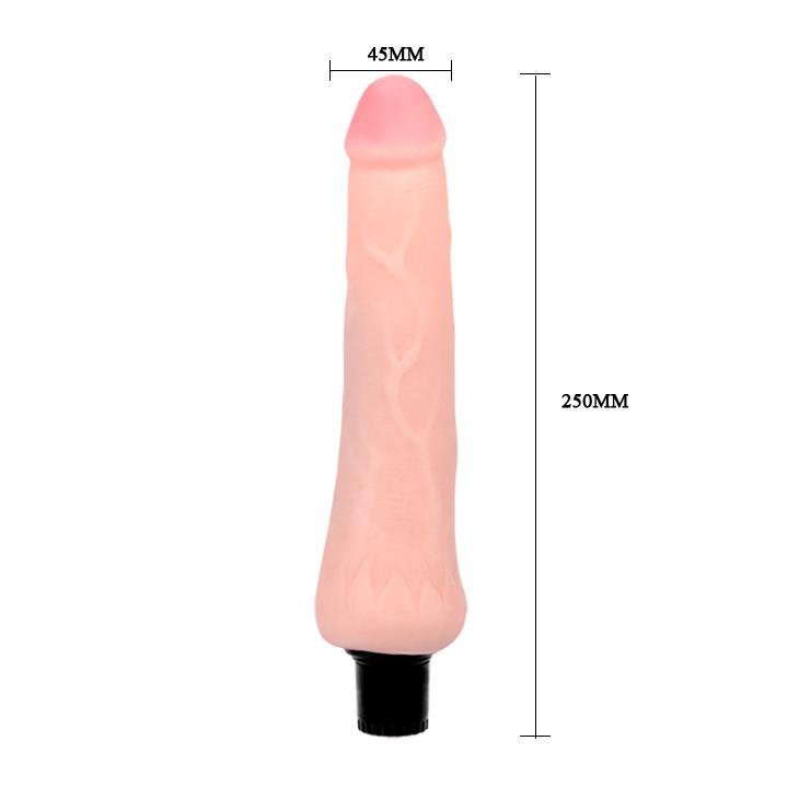 Realistyczny wibrator jak prawdziwy penis z cyber skóry 25 cm