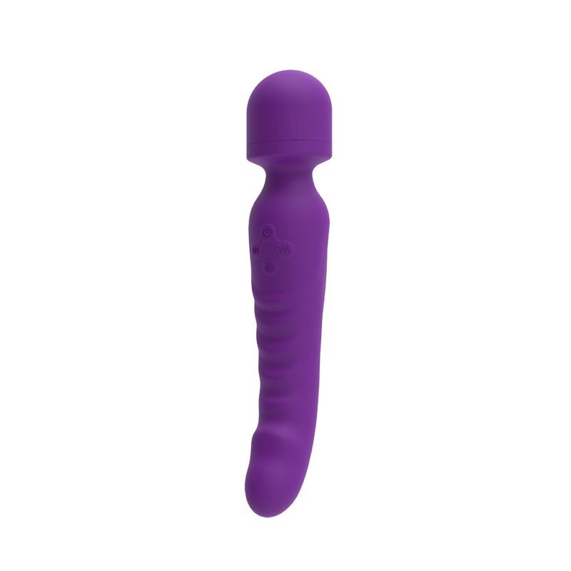 Wibrator dla par dwustronny Pleasure Spreader Wand fioletowy