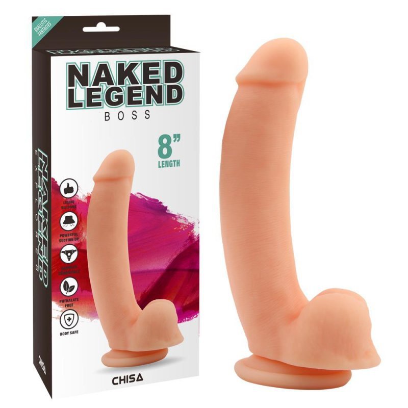 Naturalny penis dildo z przyssawką gładki 20 cm