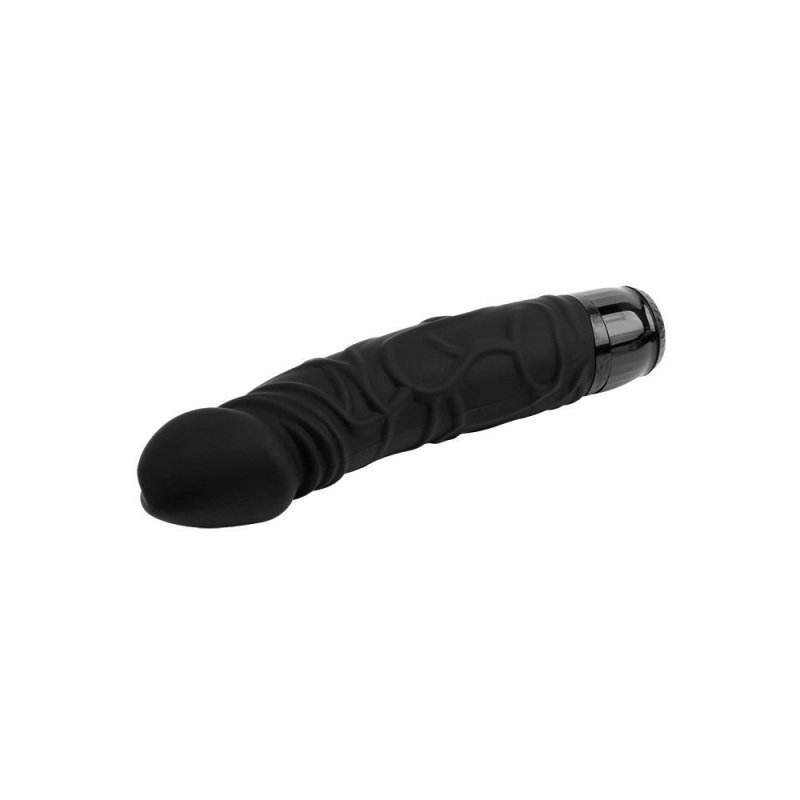 Żylasty realistyczny wibrator czarny 20 cm