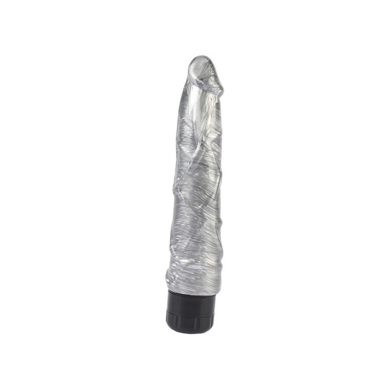 Srebrny wibrator jak penis Pleasure Ranger Silver