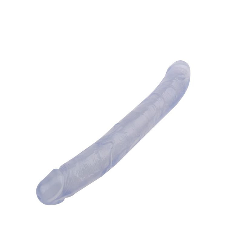 Podwójne przeźroczyste dildo 32 cm