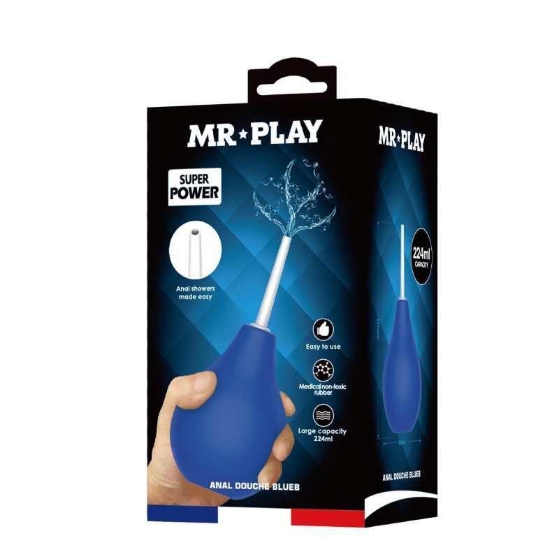 Gruszka analna do lewatywy Mr.Play niebieska (224 ml)