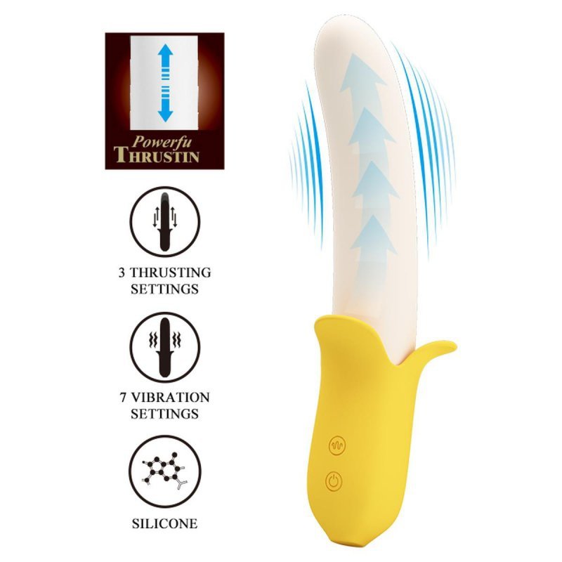 Wibrator banan Pretty Love 7 wibracji i 3 ruchy posuwiste