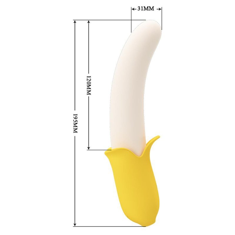 Wibrator banan Pretty Love 7 wibracji i 3 ruchy posuwiste