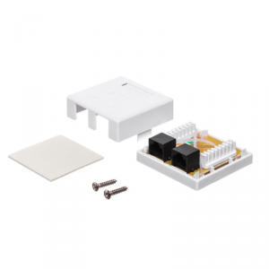 Netrack gniazdo kompletne natynkowe 2xRJ45 8p8c UTP Cat6 LSA