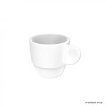 Plastikowa filiżanka do kawy, 80 ml biała 6730-11