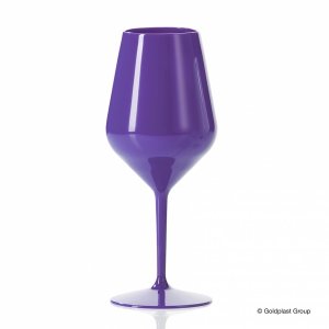 Plastikowy kieliszek do wina summer niebieski, 470 ml, 6 szt