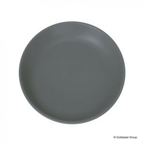 Plastikowy talerz średni grafitowy średnica 24,5 cm 60 szt