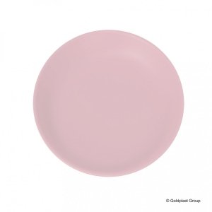 Plastikowy talerz średni różowy średnica 24,5 cm 60 szt