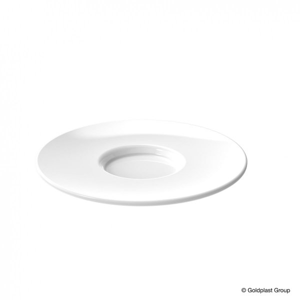 Nietłukący wielorazowy  spodek do kawy, średnica 10,5 cm biały 6732-11