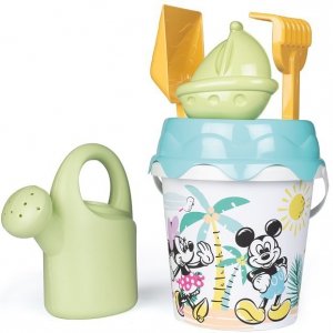 SMOBY Green Wiaderko Myszka Miki Minnie z akcesoriami do piasku i konewką z bioplastiku 