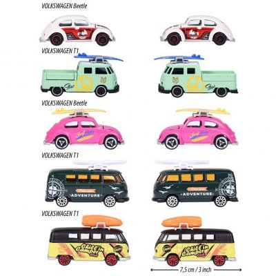 MAJORETTE Zestaw Samochodów Volkswagen Beetle 5szt