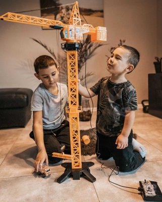 WOOPIE Dźwig Żuraw Zdalnie Sterowany 103 cm R/C Ciężarówka Koparka  + 4 Akc.