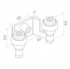 Uchwyt PSG 60.023 60mm górny do bram przesuwnych (2 rolki)