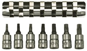 Nasadki TX w zestawie z chwytem kwadratowym 1/4 Teng Tools M1408TX