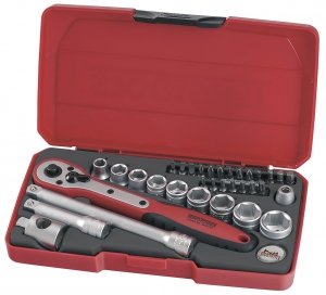 Zestaw narzędzi nasadowych z chwytem kwadratowym 3/8 Teng Tools T3834