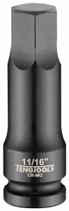 Nasadka udarowa długa 78 mm imbusowa z chwytem 1/2 - 3/4