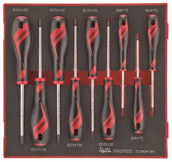 Zestaw 9 wkrętaków typu TX Teng Tools TED909TXN