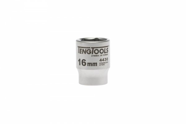 Nasadka 6-kątna nierdzewna z chwytem 3/8&quot; 16 mm