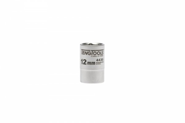 Nasadka 6-kątna nierdzewna z chwytem 3/8&quot; 12 mm