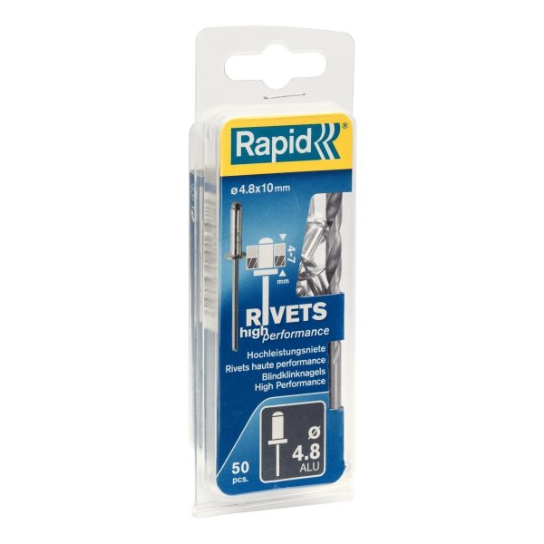 Nity Rapid High Performance ?4,8 x 10 mm - opakowanie 50 szt.; zawiera wiertło