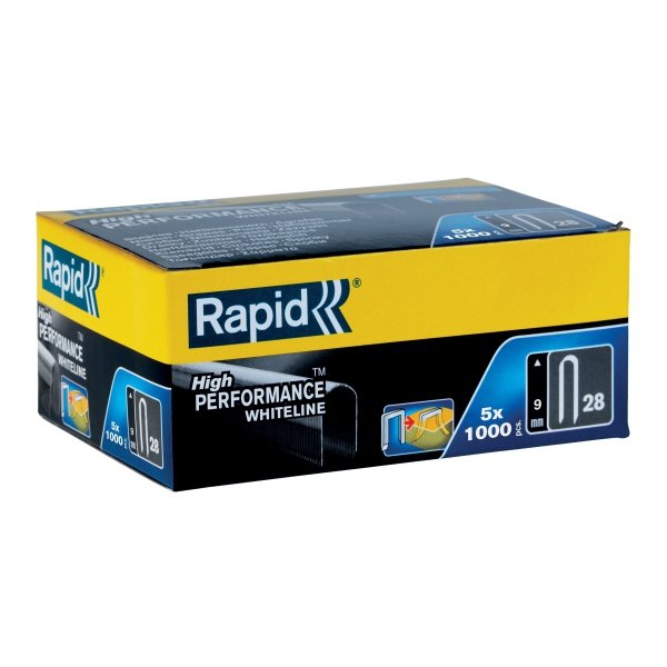 Zszywki Rapid nr 28 (9 mm) do kabli, białe - opakowanie 5000 szt.