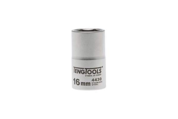 Nasadka 6-kątna nierdzewna z chwytem 1/2&quot; 16 mm