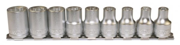 Nasadki TX-E w zestawie z chwytem kwadratowym 1/2&quot; Teng Tools M1210