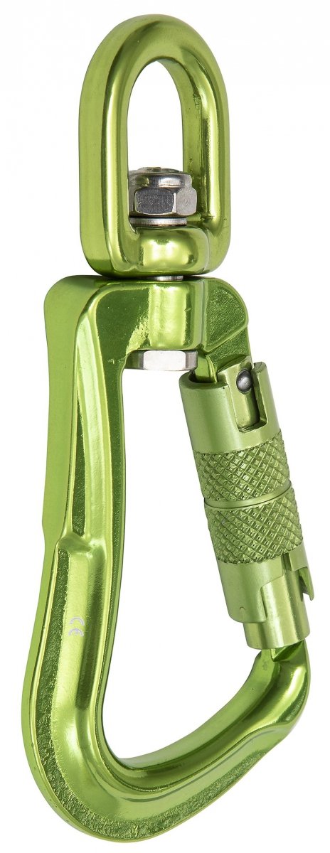 Karabińczyk aluminiowy z zabezpieczeniem zakręcanym 51x111 mm