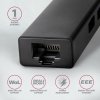HMC-GL3A Wieloportowy hub USB 4in1, 5Gbps, 3x USB-A + GLAN, 20cm USB-C kabel