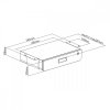 Szuflada podbiurkowa organizer 5kg max MC-461