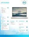 Notebook XPS 16 9640/Ultra 7 155H/32GB/1TB SSD/16.3 UHD+ Touch/GeForce RTX 4060/WLAN + BT/Backlit Kb/6 Cell/W11Pro