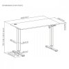Biurko elektryczne Ergo Office ER-451 120x60 cm, regulacja 77-114cm wysokość