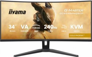 Monitor G-Master 34 cale GCB3486WQSCP-B1,VA,UWQHD,240HZ,0.4ms,1500R,HDR400,500cd,21:9,HDMI (2.1), USB-C dock 95W, RJ45, 2x5W, KVM,PiP