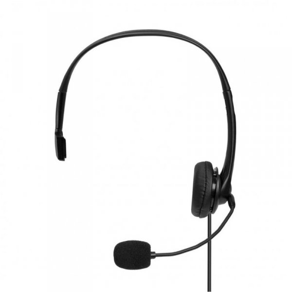 Słuchawki mono z mikrofonem LINDY przewodowe Jack 3,5mm USB-C czarne