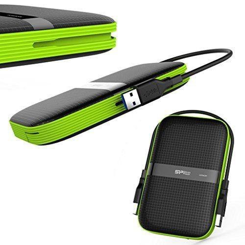 Dysk zewnętrzny Silicon Power ARMOR A60 1TB 2,5&quot; USB 3.0 BLACK-GREEN/PANCERNY wstrząso/pyło i wodoodporny IPX4