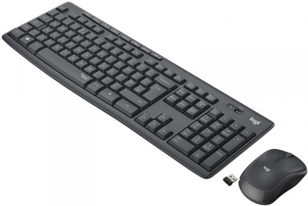 Zestaw bezprzewodowy klawiatura + mysz Logitech MK295 Silent Wireless Combo grafitowy