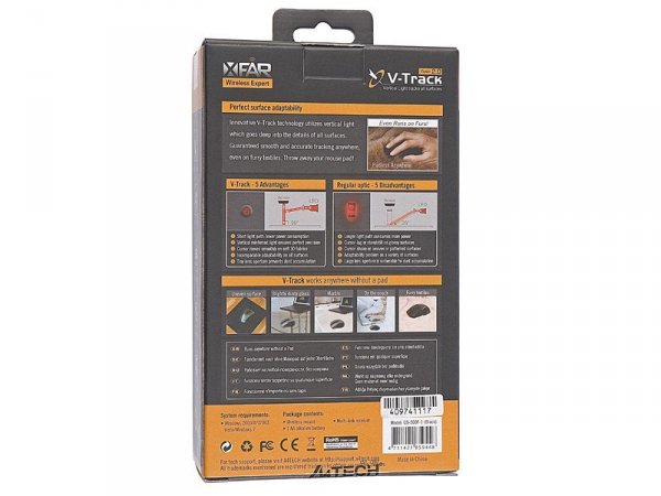 Mysz V-TRACK G9-500F-1 Black RF NANO