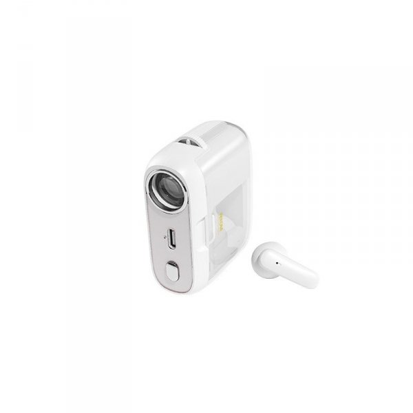 Słuchawki bezprzewodowe  S28 Pop Digital Series - Bluetooth V5.3 TWS z etui ładującym z funkcją projektora Białe