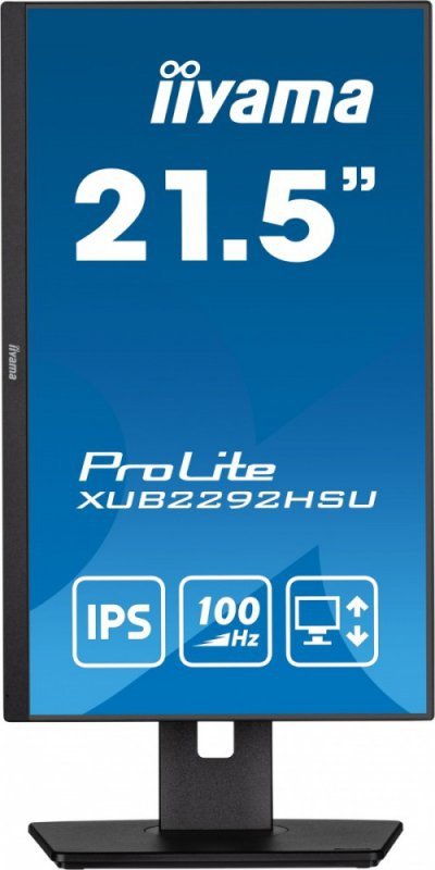 Monitor 21.5 cala XUB2292HSU-B6 IPS,100Hz,FreeSync,PIVOT,0.4ms,HDMI,  DP,4xUSB(3.2),2x2W,HAS(150mm)
