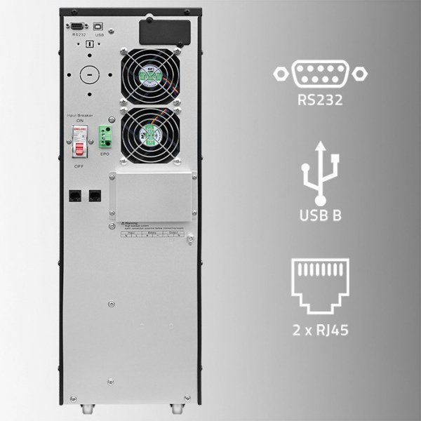 Zasilacz awaryjny UPS 10kVA | 10000W | Power Factor 1.0 | LCD |  EPO | USB | On-line