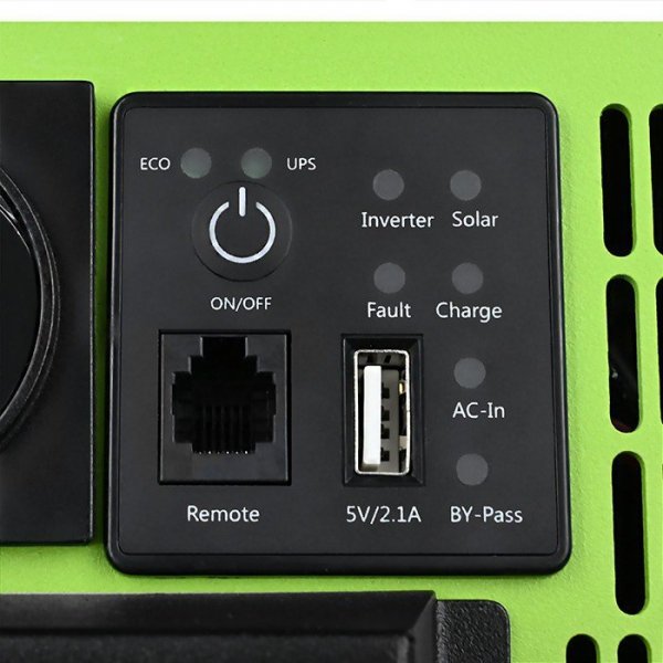 Przetwornica solarna 3w1 z funkcją ładowania AC | MPPT | UPS |   ATS | 1000W | 2000W | 12V na 230V | Czysty Sinus
