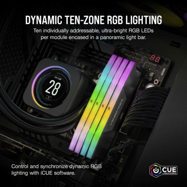 Pamięć DDR5 Vengeance RGB 64GB/6400 (2*32GB) C32 Intel XMP