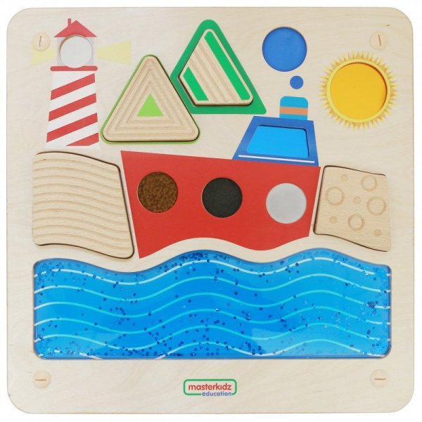 MASTERKIDZ Tablica Edukacyjna Sensoryczna Żeglowanie Ocean Montessori
