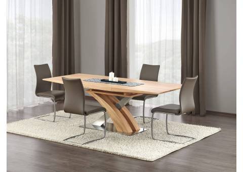 Nowoczesny stół o drewnianej strukturze SORDAN