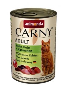 ANIMONDA Carny Adult smak: kurczak, indyk, królik - karma mokra dla kota - 200g