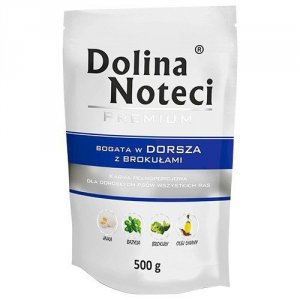 DOLINA NOTECI Premium bogata w dorsza z brokułami - mokra karma dla psa - 500g