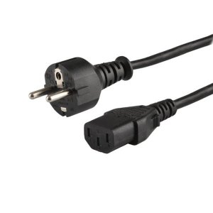 Kabel zasilający Schuko męski - IEC C13, 1,8m, CL-138