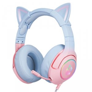 Słuchawki gamingowe K9 Różowo-niebieskie